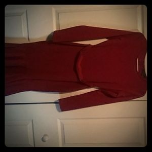 Cranberry Winter long sleeve silhouette dress